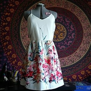 White dress with flowers